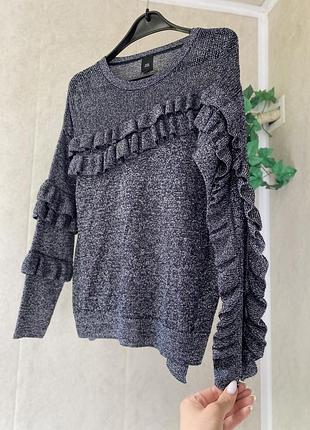 ✨ джемпер river island з люрексом і рюшами
