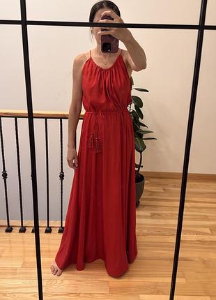 Червоний сарафан h&m p.38