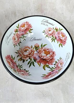 Миска эмалированная idilia "пионы" (1,5 л)