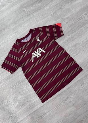 Футболка liverpool fc nike dri-fit pre-match 2021/22 дитяча підліткова