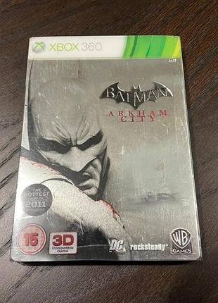 Batman arkham city steelbook edition, б/в, англійська версія - диск для xbox 360