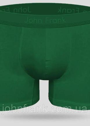 Труси чоловічі бавовняні-модальні кольори темно-зелений боксери john frank jfbmoc01 green m (48)