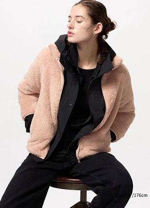 Куртка на молнии uniqlo из искусственного меха