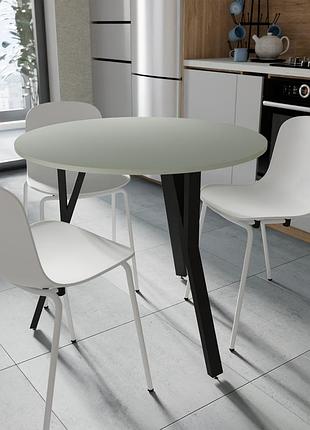 Стол круглый marsi 3 ferrum-decor 870-3 черный металл / дсп кашемир 750x870x870 мм (frd-107515)