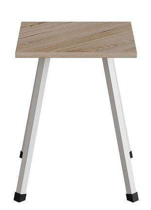 Табурет ferrum-decor 430x320x320 білий метал дсп дуб сан-марино 16 мм (frd-106918)