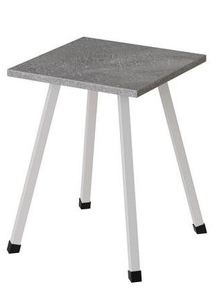 Табурет ferrum-decor 430x320x320 білий метал дсп бетон 16 мм (frd-106920)