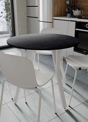 Стол круглый marsi 4 870-4 ноги на конус ferrum-decor 750x870x870 белый металл дсп дуб каштан арвадонна 16 мм (frd-107529)