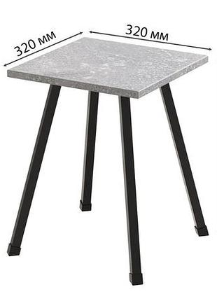 Табурет ferrum-decor 430x320x320 чорний метал дсп бетон 16 мм (frd-106917)