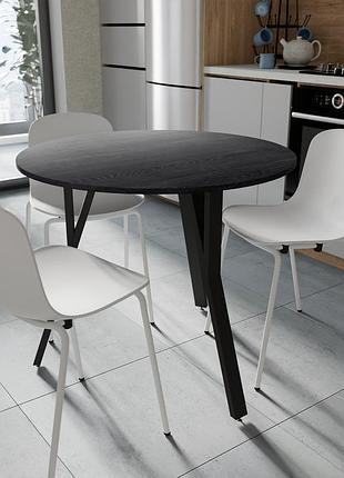 Стол круглый marsi 3 ferrum-decor 750x870x870 мм черный металл дсп каштан арвадонна 16 мм (frd-107514)