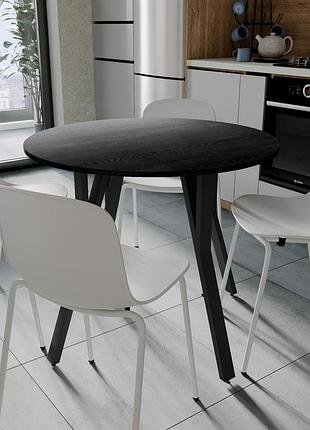 Стол круглый marsi 4 870-4 ноги на конус ferrum-decor 750x870x870 черный металл дсп дуб каштан арвадонна 16 мм (frd-107524)