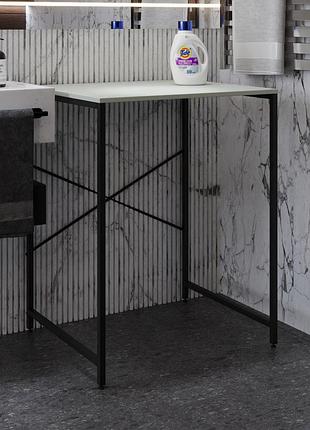 Стеллаж полка бафрум 401 ferrum-decor для стиральной машины 90x70,5x60,5 черный металл дсп кашемир 16 мм (frd-107576)