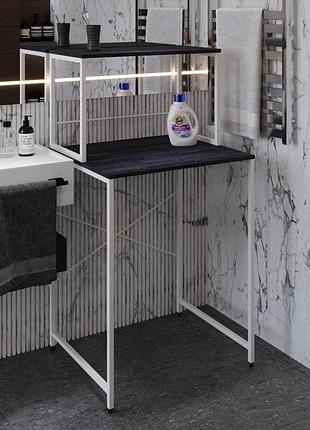 Стеллаж полка бафрум 402 ferrum-decor для стиральной машины 133,5x70,5x60,5 белый металл дсп каштан арвадонна 16 мм (frd-107590)