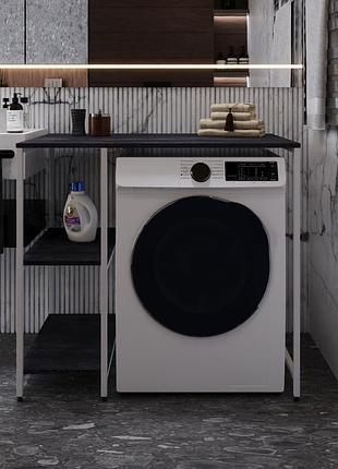 Стеллаж полка бафрум 405 ferrum-decor для стиральной машины 90x101x60,5 белый металл дсп каштан арвадонна 16 мм (frd-107620)