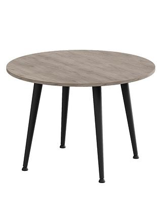 Журнальний круглий стіл optima 2 ніжки конусні ferrum-decor 450x670x670 чорний метал дсп дуб кремона канолло 16 мм (frd-107542)