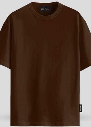 Футболка мужская модально-хлопковая коричневая jftmoc01 coffee m(48)