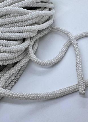 Жемчужный стразовый шнур,white 6мм