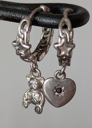 Серебренные серьги с фианитом