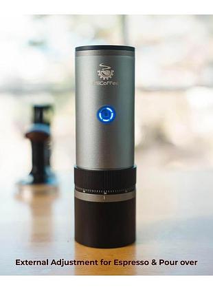 Портативная электрическая кофемолка miicoffee pt2 (usb-c, стальные конические жерновая)