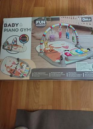 Дитячий розвиваючий килимок з піаніно baby piano gym