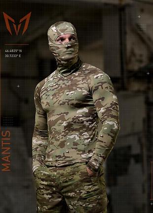 Лонгслив с балаклава mantis® phantom ls combat shirt - multicam