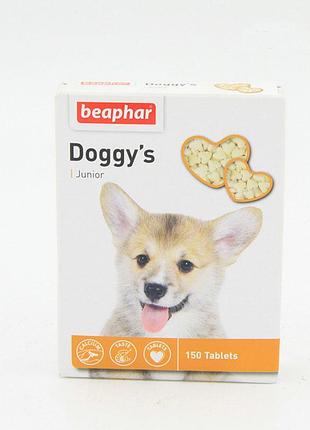 Doggys junior-вітамінізоване ласощі для цуценят doggys junior beaphar 12575-вітамінізоване ласощі для цуценят 150 тб