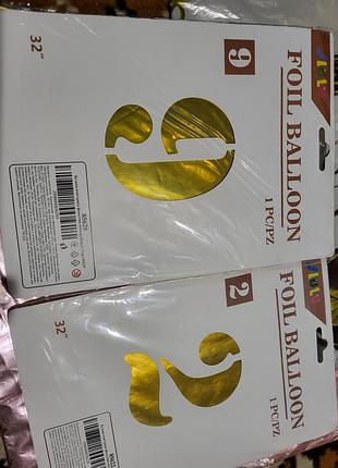 Повітряні кульки у формі цифр і кулька пляшка