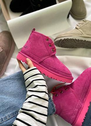 Рожеві жіночі черевики ugg neumel pink х угг ньюмел 36