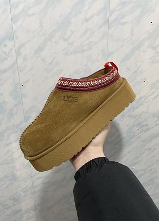 Жіночі бежеві уги ugg tasman platform chestnut х угг тасмен 39