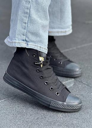 Converse all star black, черные кеды converse all star, converse all black