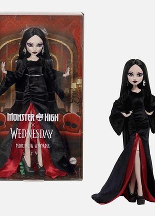 Monster high x wednesday morticia addams – колекційна лялька mattel, оригінал