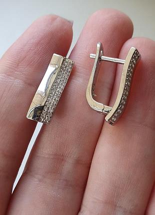 Серебряные классические серьги серебро 925