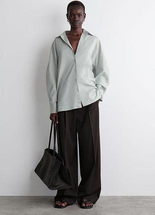 Рубашка женская cos rounded pima cotton shirt / 38