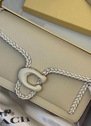 Сумка coach плетіння шкіряна