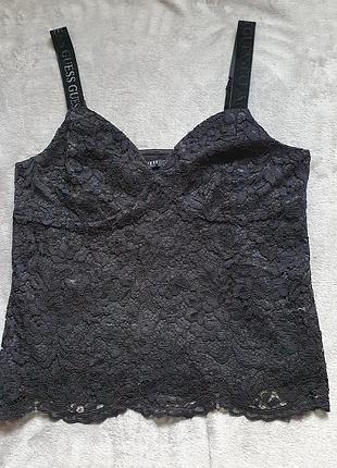 Кружевная футболка маечка guess!