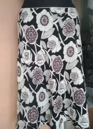 Льняная юбка бренда laura ashley принт цветы u9 10. eur.  38