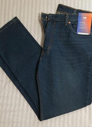 Levi's 511 slim w38 l32 – новые оригинальные мужские джинсы, темно-синие (all seasons tech)