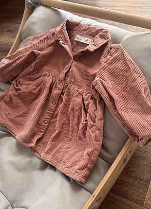 Вельветовое платье zara