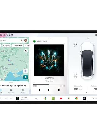 Штатная магнитола для renault logan 2004-2009 drivex s7+ 2k qled 9" android 8-ядерний 2.7ггц 8x128гб sim-картка 3g/4g ak7808 ab