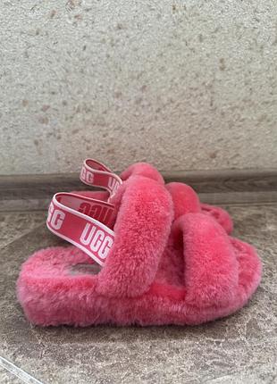 Рожеві пухнасті капці ugg оригінал. розмір 36~устілка 23 см