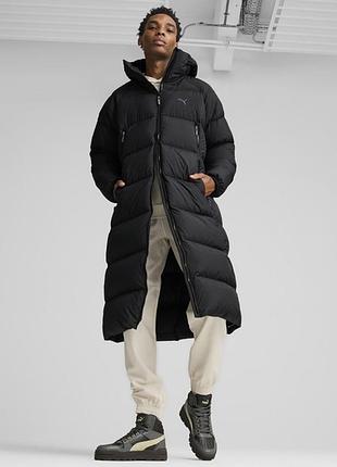 Пуховое пальто puma long hooded down coat 62646701