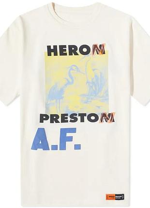 Футболка heron preston a.f. authorized tee 'off white/lemon' hmaa026s22jer0040315