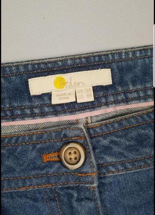 Джинсовая юбка миди с лампасами boden p.12/407 фото