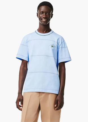 Футболка lacoste men's striped organic cotton jersey t-shirt th5364 51 hbp