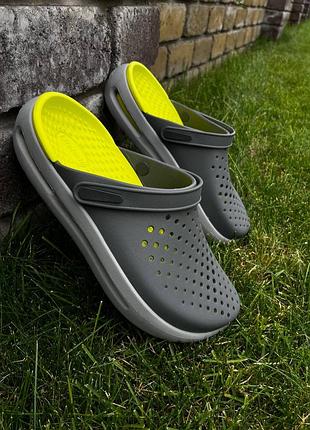 Чоловічі крокси сабо crocs literide inmotion grey/light green crocs literide inmotion