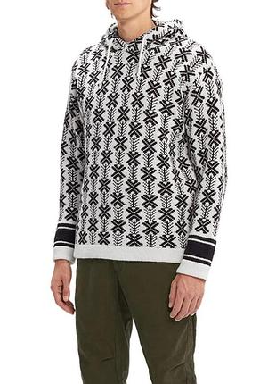Худи wool jacquard logo hoodie - cp company 15cmkn345a 006633j