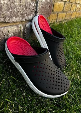 Мужские кроксы сабо inmotion black/white crocs coбо clog кроксы сабо inmotion black/white
