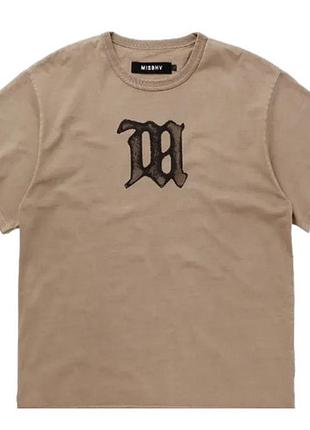 Футболка misbhv signature tee washed brown 231m120-w