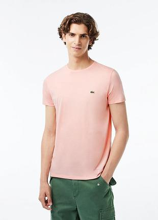 Футболка lacoste men's crew neck pima cotton jersey t-shirt th6709 51 sfi