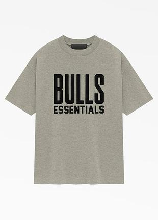 Футболка fear of god essentials x nba chicago bulls tee 'black white' 125al244104f