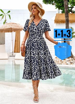 🥰 довга сукня в абстрактний принт shein 2xl